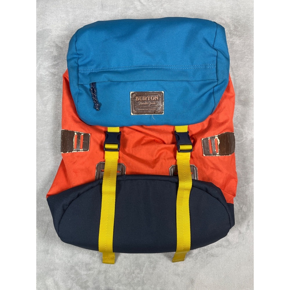 Burton Tinder Backpack 25L Orange Blue Yellow Rucksack Laptop Daypack Hiking